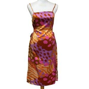 Christian Lacroix Keyhole Satin Midi dress, small, glamourous, Y2K style, bold